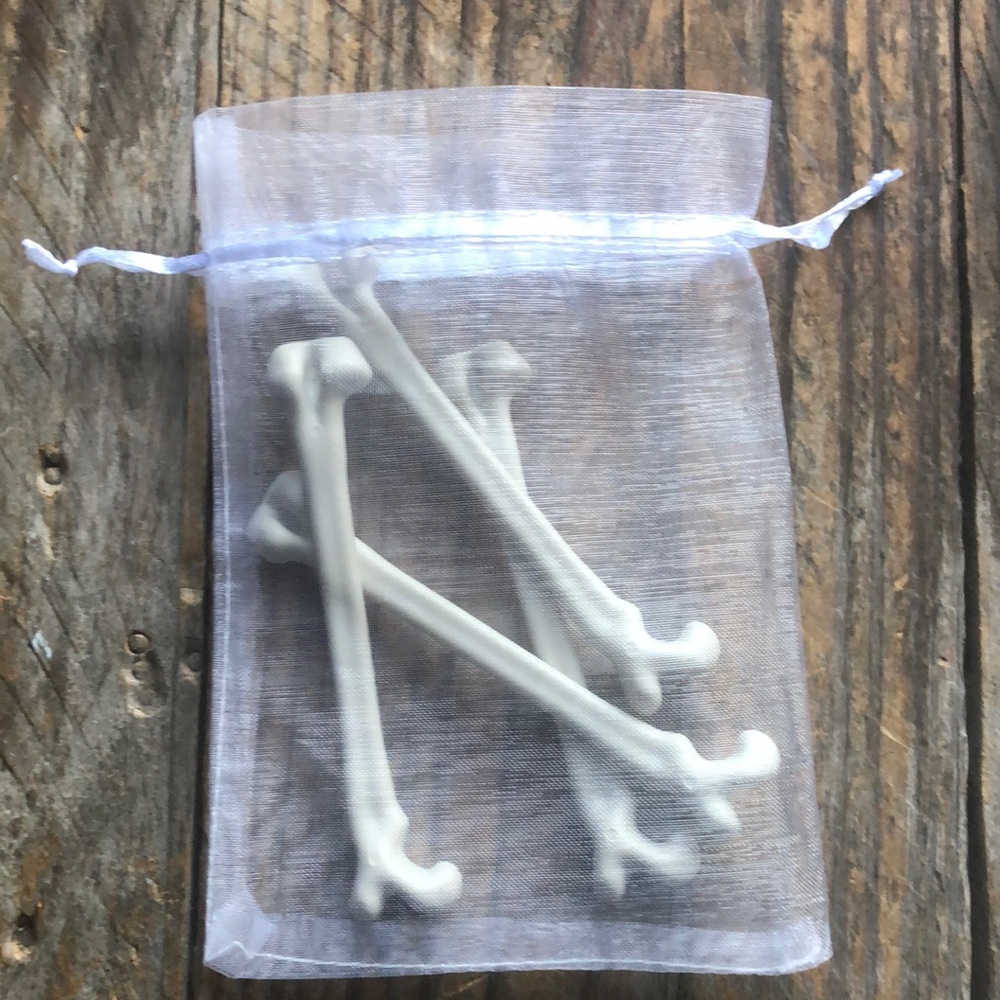 Set of Four Vegan Osteomancy Bones for divination readings!